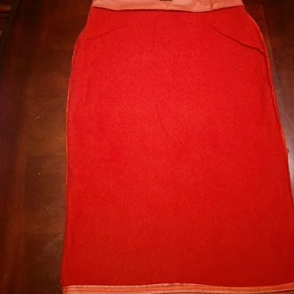 Vegan Leather Pencil Skirt (coffee) - Picture 12 of 13